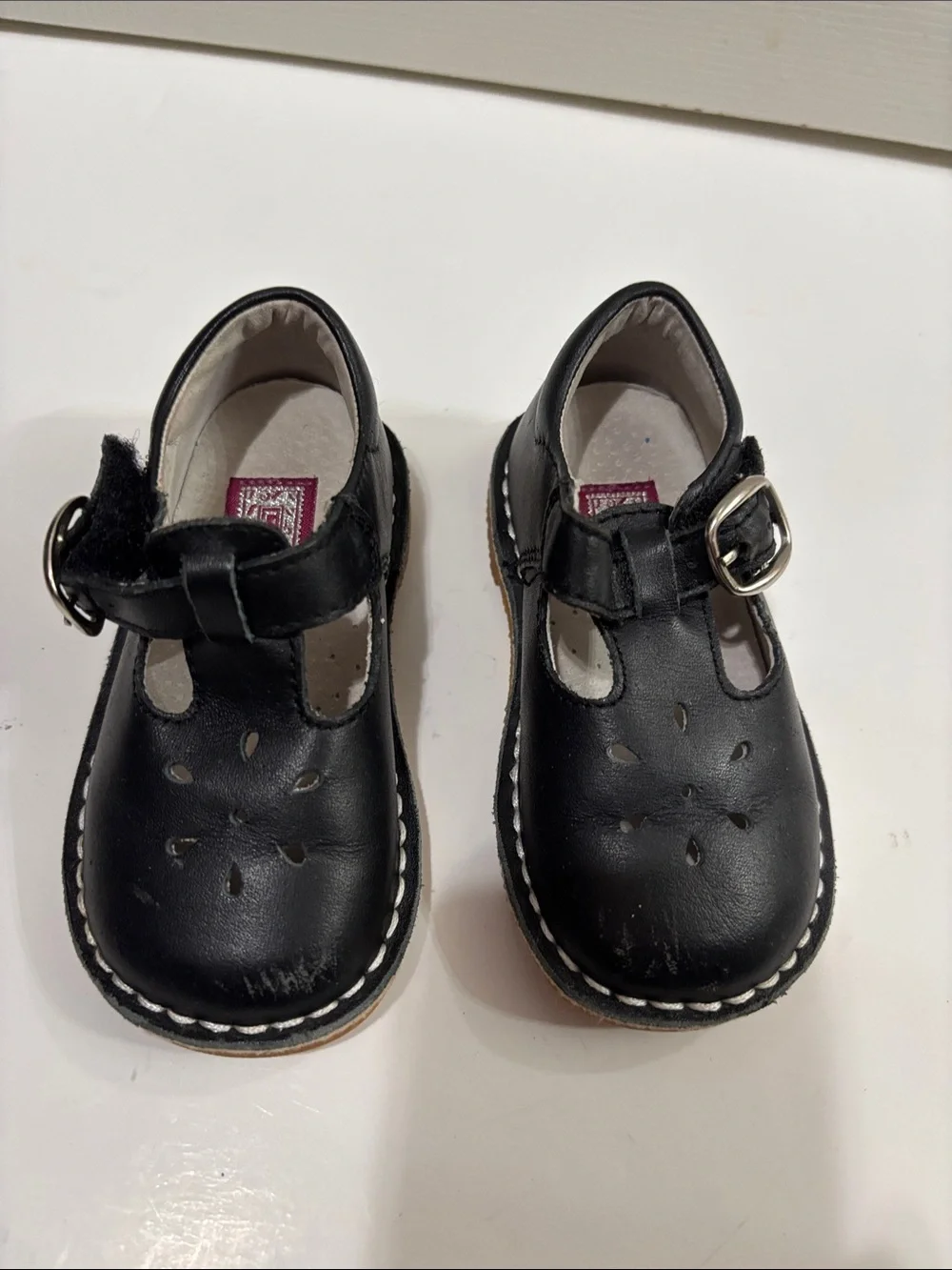 L'Amour Black Mary Jane Kids Dress Shoes with Buckle
